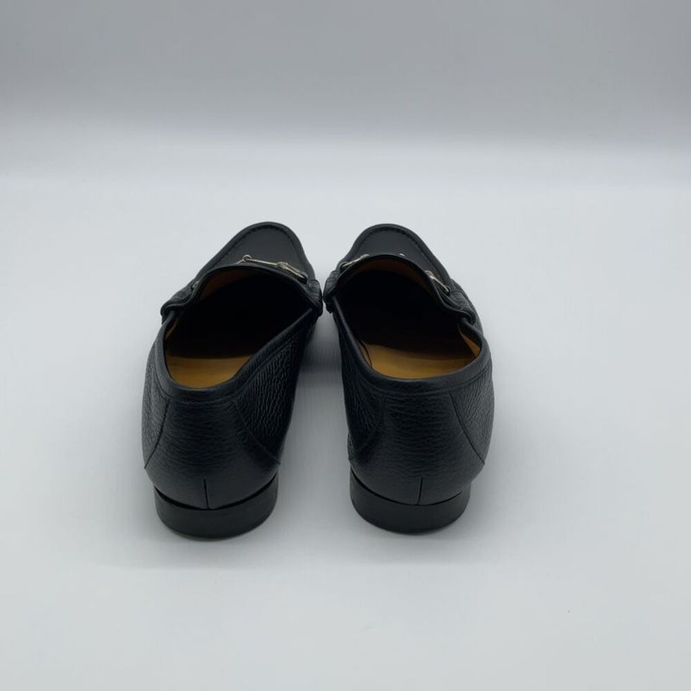 Gucci Gucci Men’s Horsebit Loafers - Black Pebbled Leather - Made in Italy - Picture 2 of 9